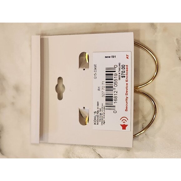 24 Karat Gold Over Sterling Oval Hoop Earrings Primavera Italy Dancecraft Co. - Picture 3 of 6